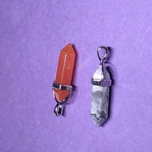 Markle and carnellian orange chakra pendants